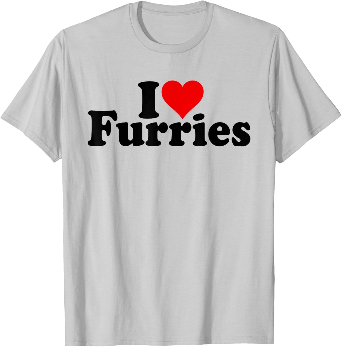 I Love Heart Furries Furry Fandom Cosplay Fursuit T-Shirt - T-Shirt | Ash