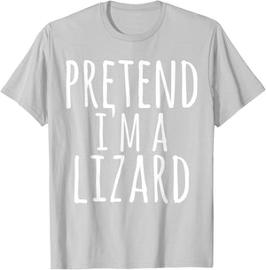 Funny Easy Lazy Halloween PRETEND I'M A LIZARD Costume Gift T-Shirt - T-Shirt | Ash