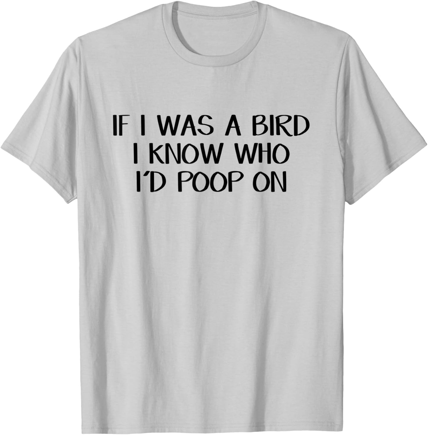 If I Was A Bird I Know Who I'd Poop On T-Shirt - T-Shirt | Ash