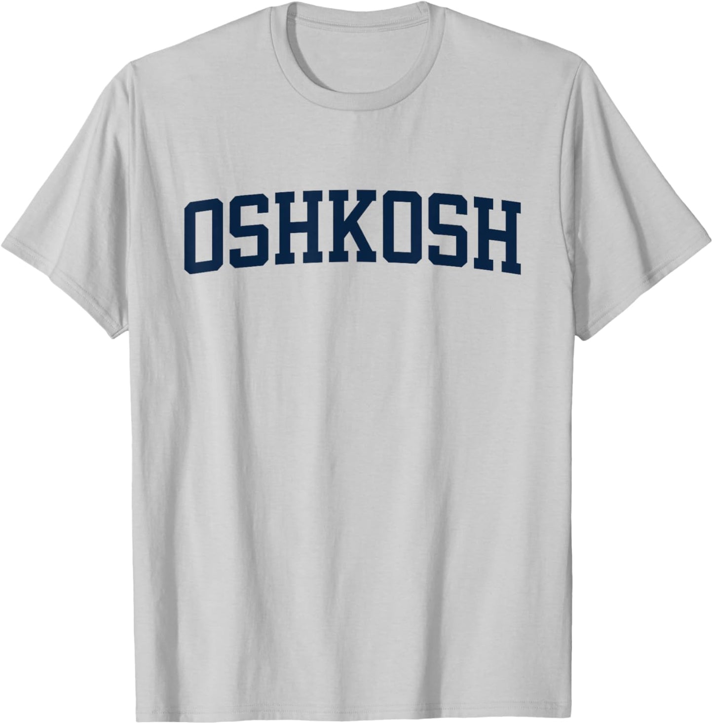 Oshkosh Wisconsin Collegiate Style Varsity Block Letter T-Shirt - T-Shirt | Ash