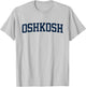 Oshkosh Wisconsin Collegiate Style Varsity Block Letter T-Shirt - T-Shirt | Ash