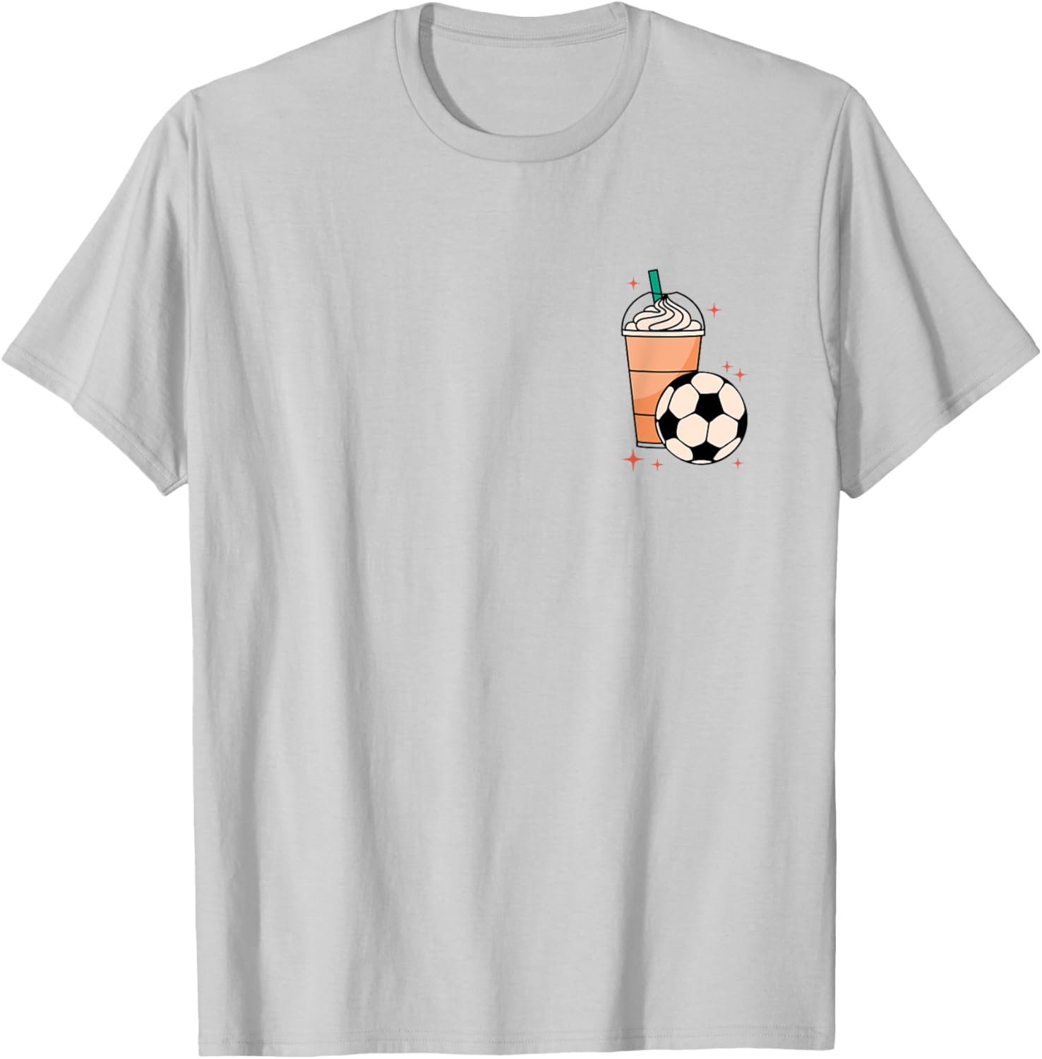 Weekends Iced Coffee And Soccer Retro Groovy Soccer Mom T-Shirt - T-Shirt | Ash