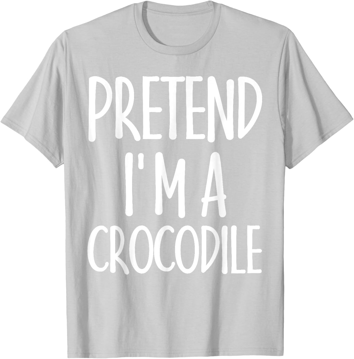 Easy Pretend I'm Crocodile Costume Gift Halloween Alligator T-Shirt - T-Shirt | Ash