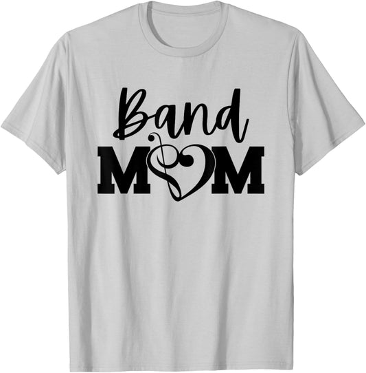 Band Mom Proud Band Mom Musical Marching Band Trumpet T-Shirt - T-Shirt | Ash