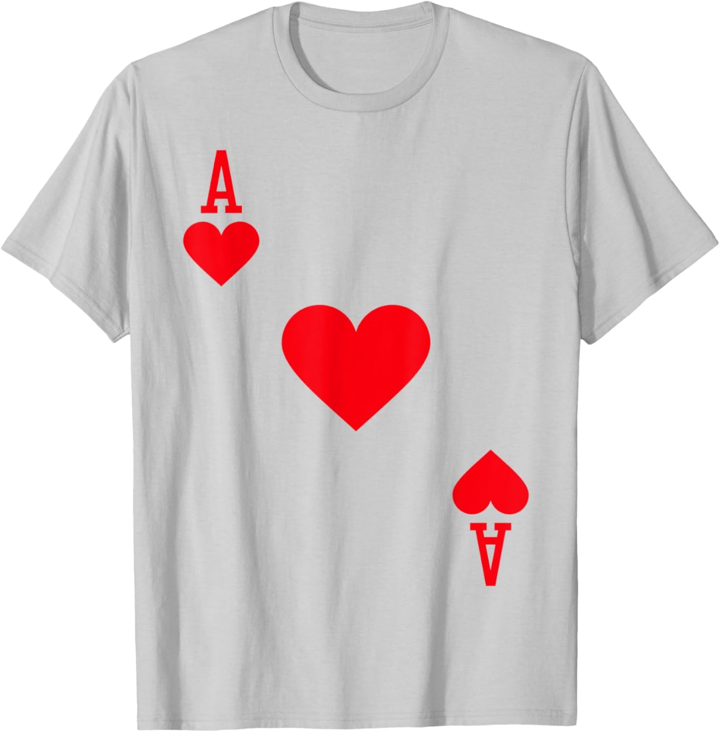 ACE OF HEARTS Costume Halloween Deck Of Cards T-Shirt - T-Shirt | Ash