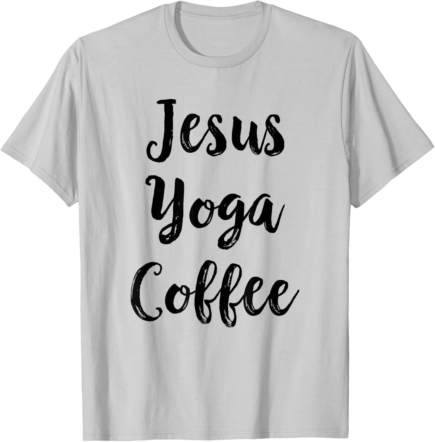 Funny Nicer After Yoga Shirts Jesus Yoga Coffee Christian Yoga Gift T-Shirt - T-Shirt | Ash