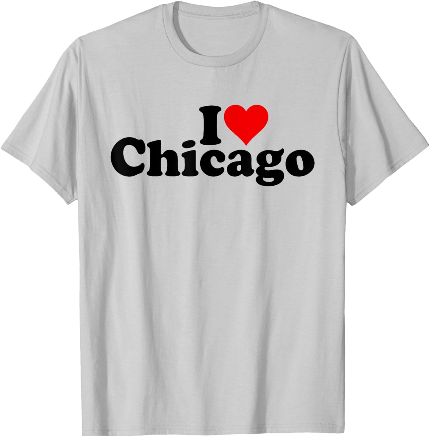 I Love Heart Chicago Illinois T-Shirt - T-Shirt | Ash