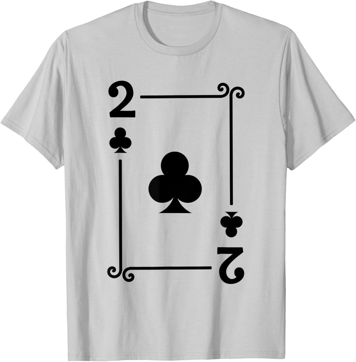 Playing Cards Costume - 2 Clubs Card - Two Card T-Shirt - T-Shirt | Ash