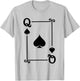 Playing Cards Costume - Queen Spades Card - Queen Card T-Shirt - T-Shirt | Ash