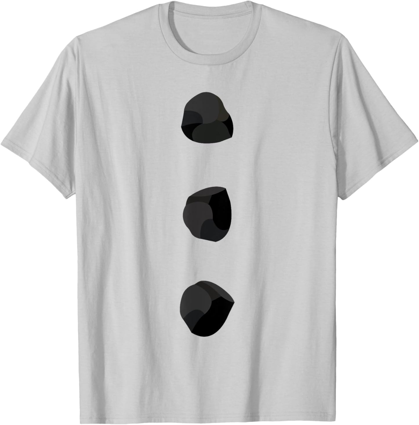 Snowman Costume Shirt Three Black Buttons on White T-Shirt - T-Shirt | Ash