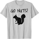 Go Nuts Funny Black Squirrel T-Shirt - T-Shirt | Ash