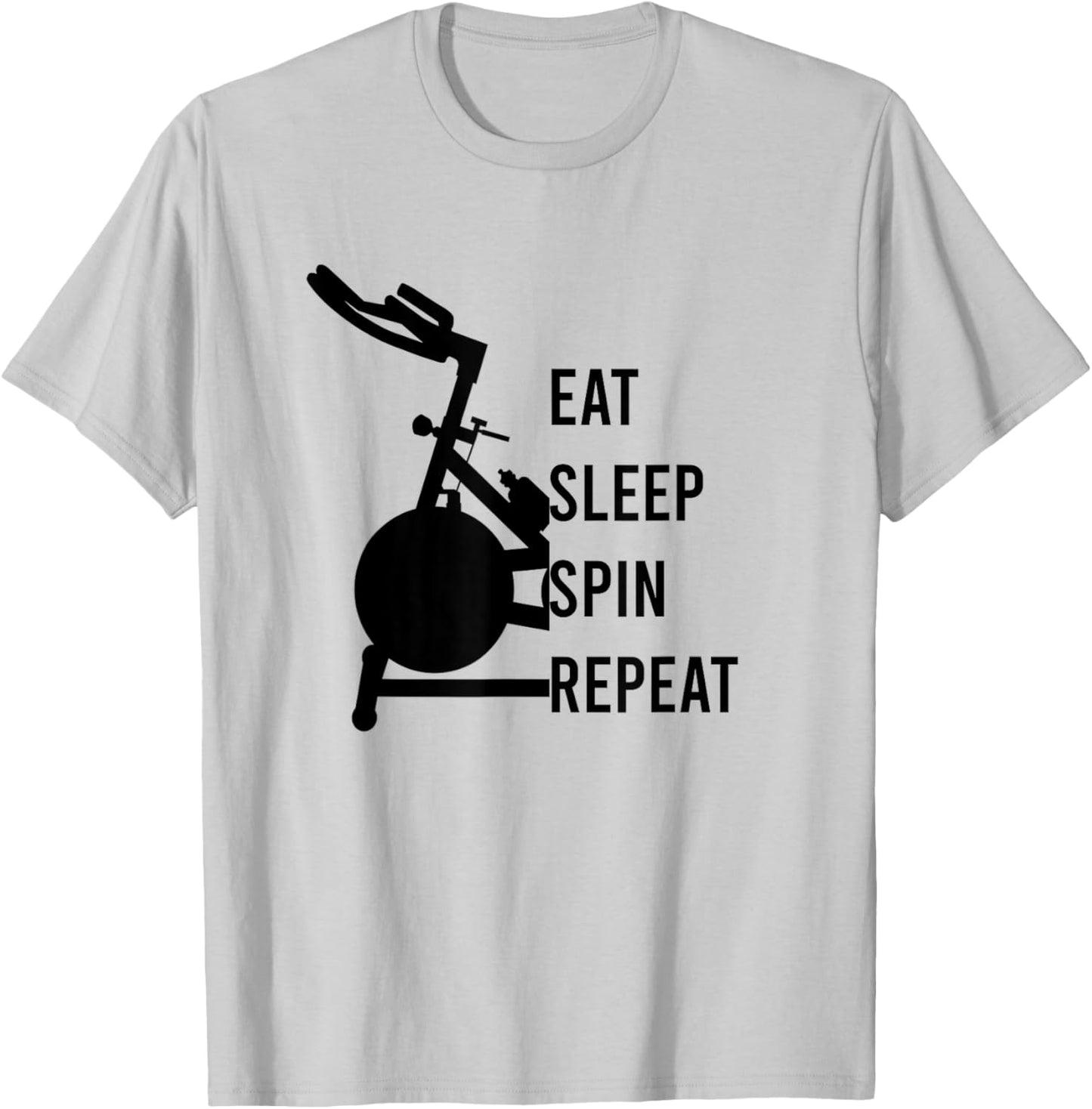 Spinning Class, Spin Bike, Stationary Bike, Indoor Cycling T-Shirt - T-Shirt | Ash