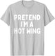 Pretend I'm A Hot Wing Lazy Orange Chicken Halloween Costume T-Shirt - T-Shirt | Ash