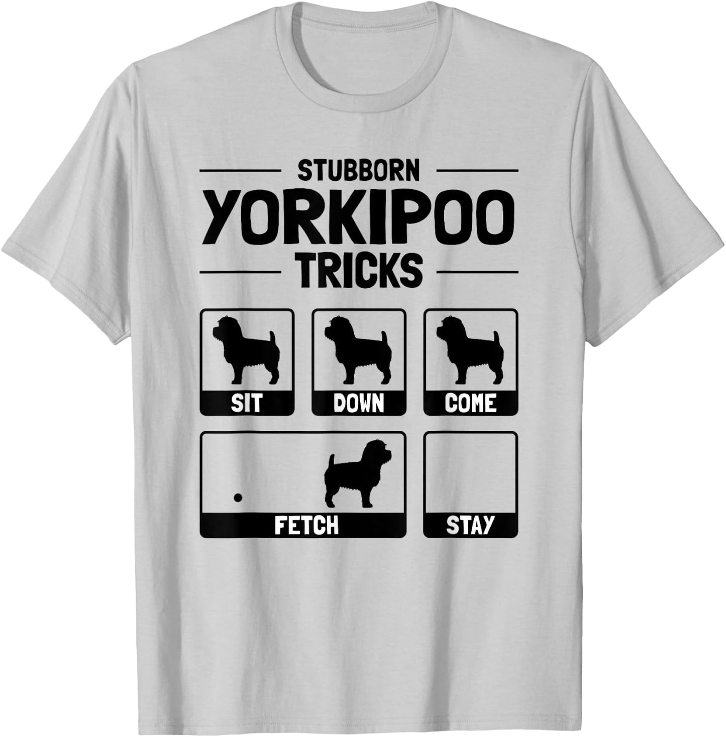 Hilarious Yorkipoo Dog Owner Meme Dog Training Men Women Kids T-Shirt - T-Shirt | Ash