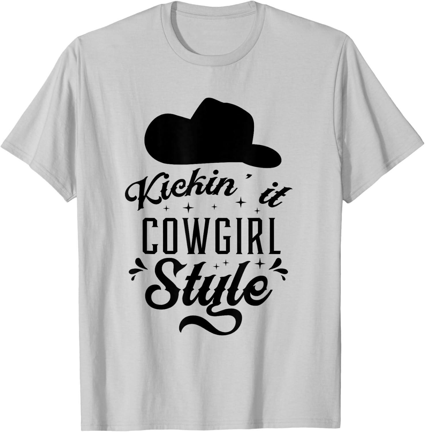 Princess Cowboy Hat Western Cowgirl Girls Line Dance Gift T-Shirt - T-Shirt | Ash