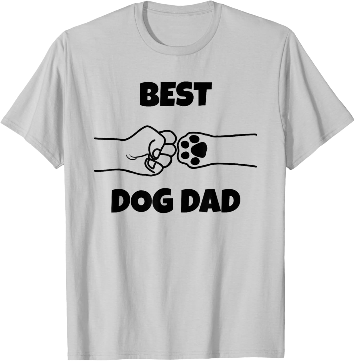 Best Dog Dad Funny Fathers Day Best Dad Fist Bump Dog's Paw Women T-Shirt - T-Shirt | Ash