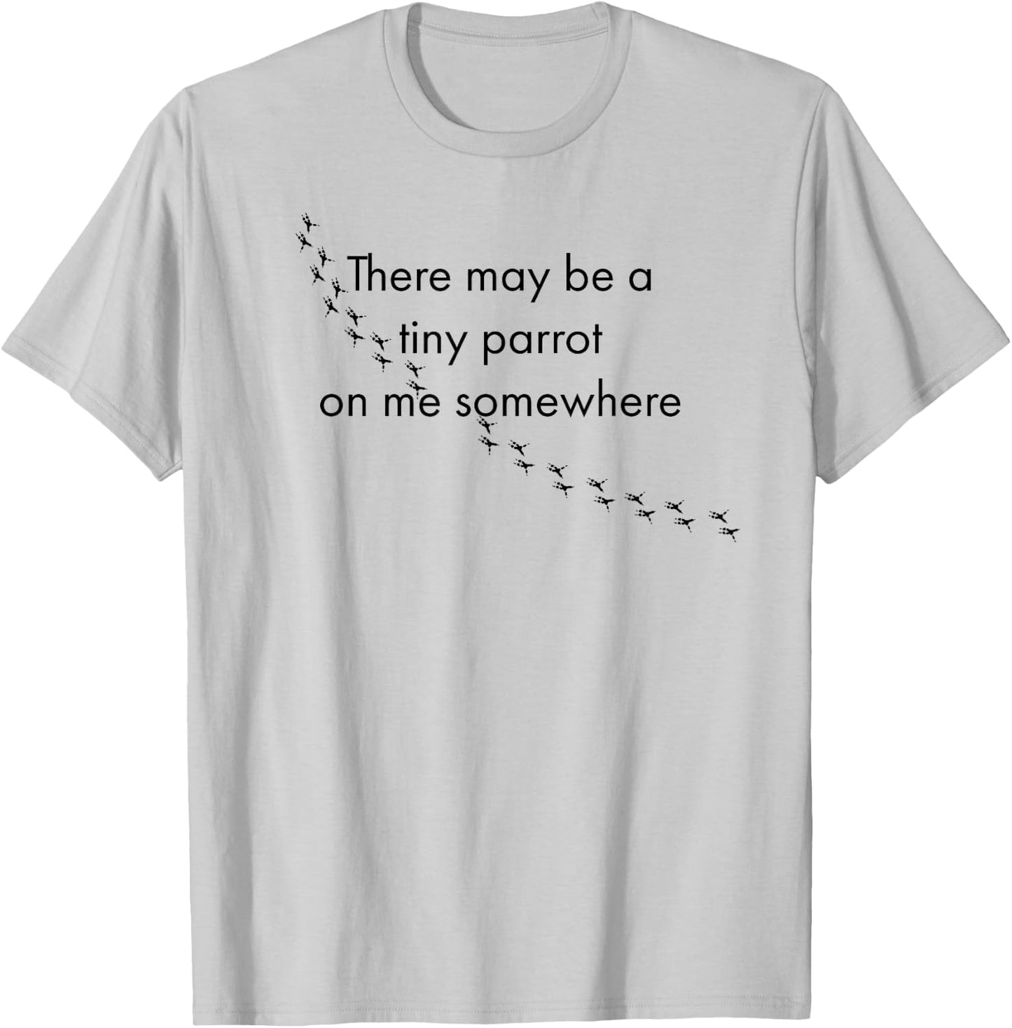 There May Be A Tiny Parrot On Me Somewhere - Bird Lovers T-Shirt - T-Shirt | Ash