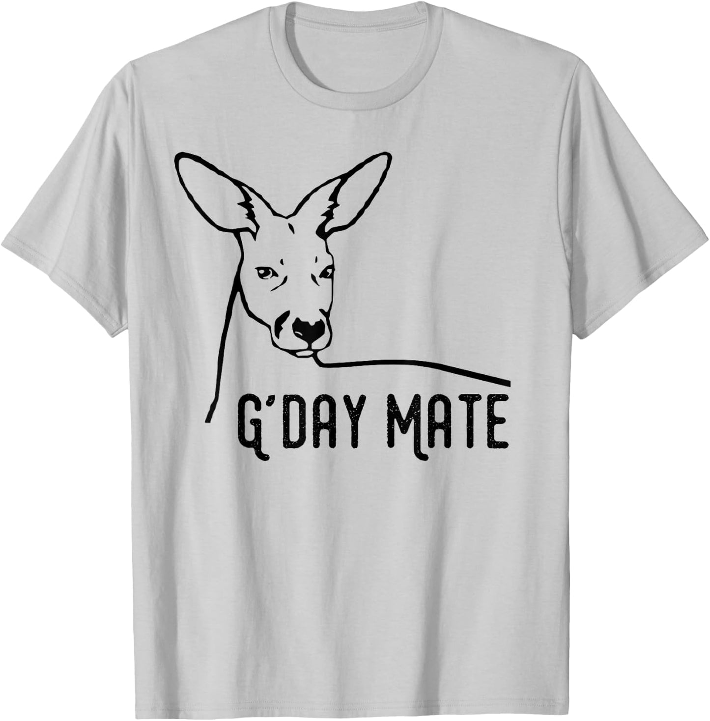 Australia G'Day Mate Shirt Funny Kangaroo Australian Symbol T-Shirt - T-Shirt | Ash