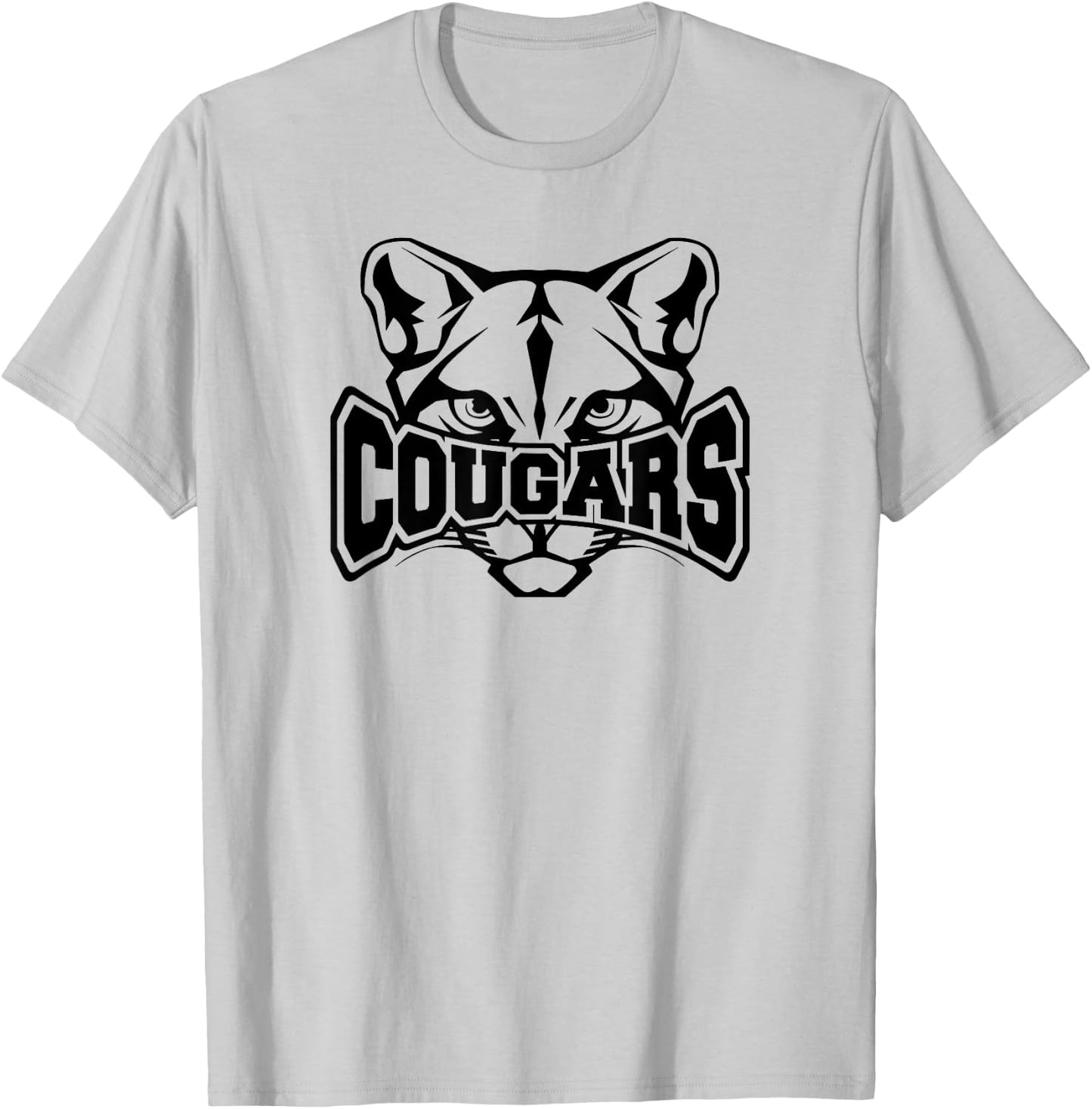 Cougars Teacher Student School Sports Fan Team Spirit T-Shirt - T-Shirt | Ash