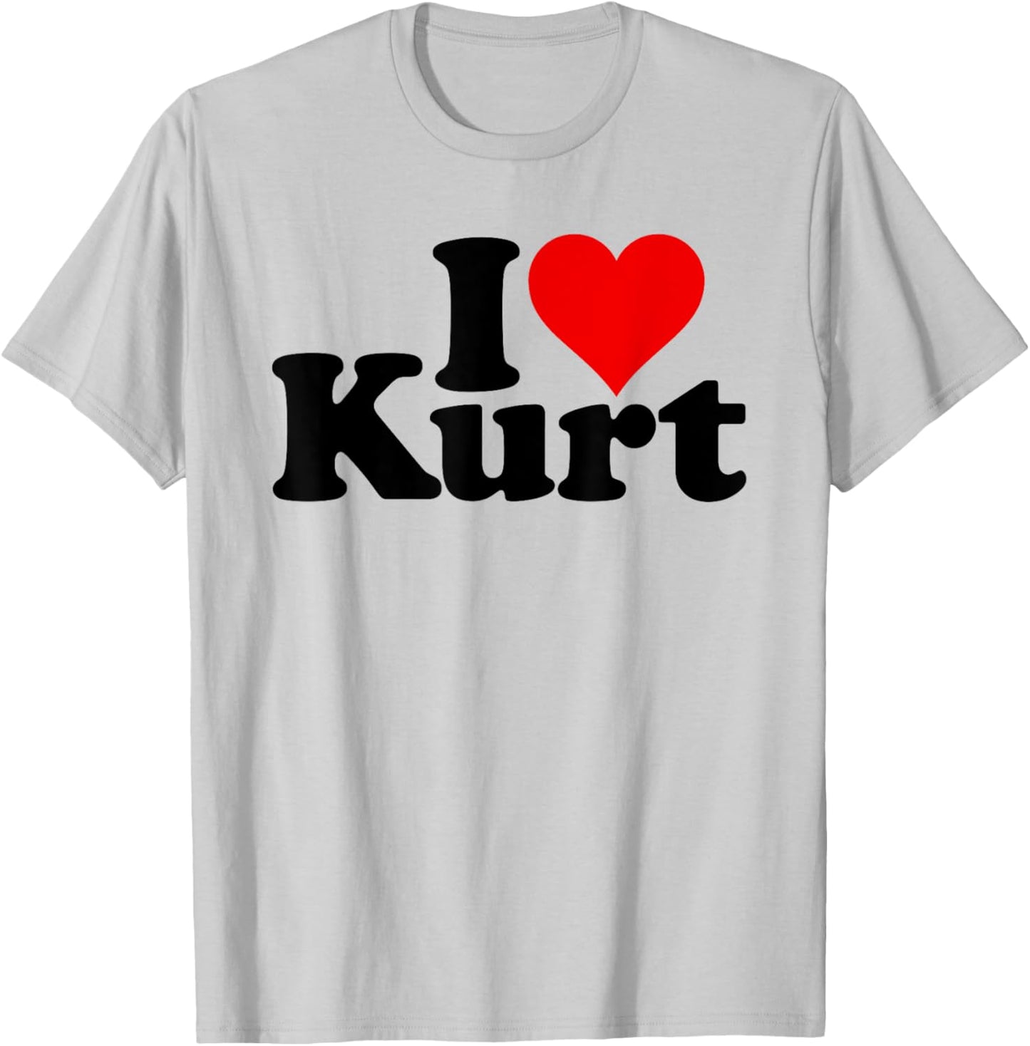 I Love Heart Kurt T-Shirt - T-Shirt | Ash