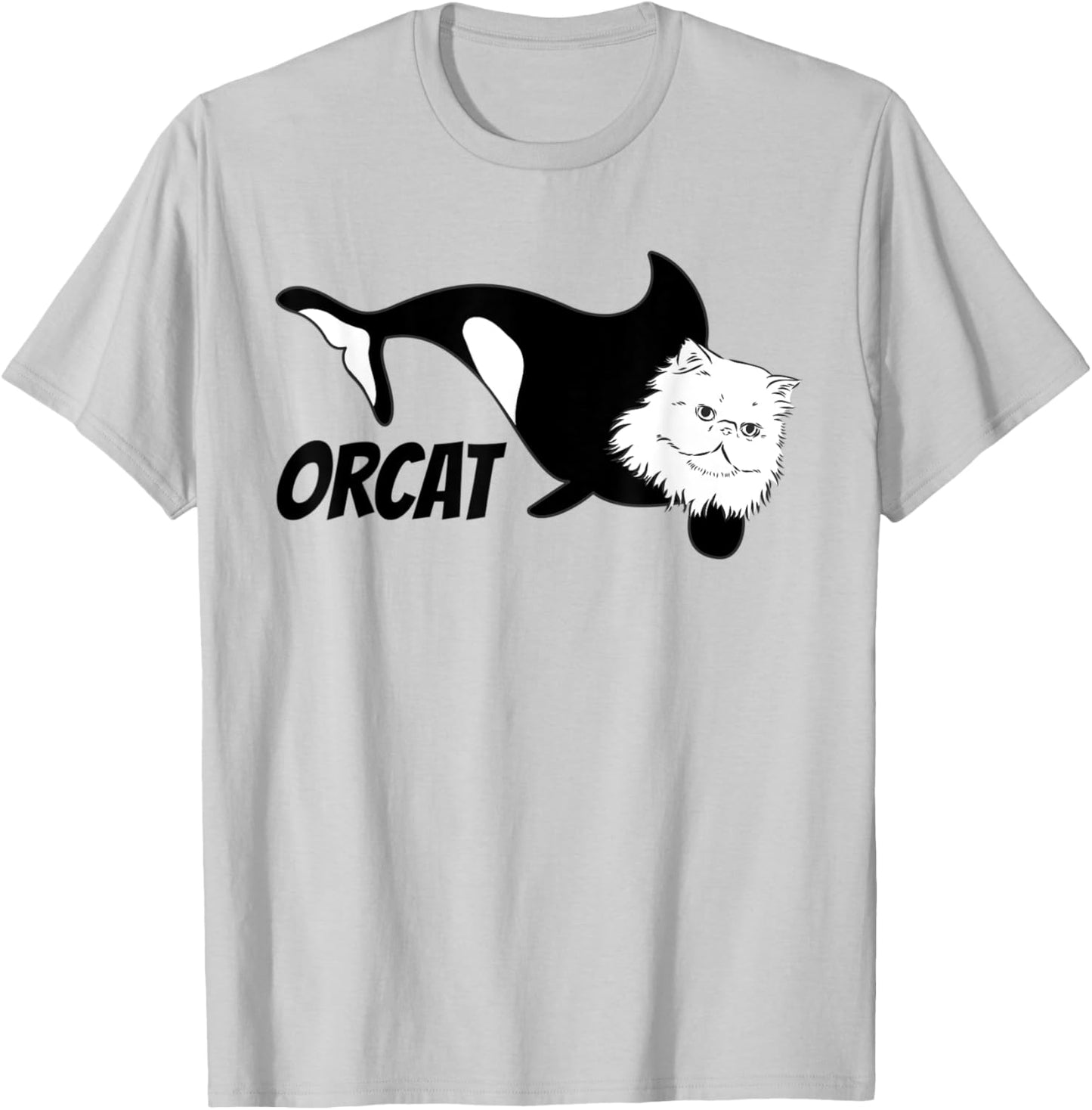 Funny orcat orca whale cat orcat pun joke fish cats feline Women Kids T-Shirt - T-Shirt | Ash