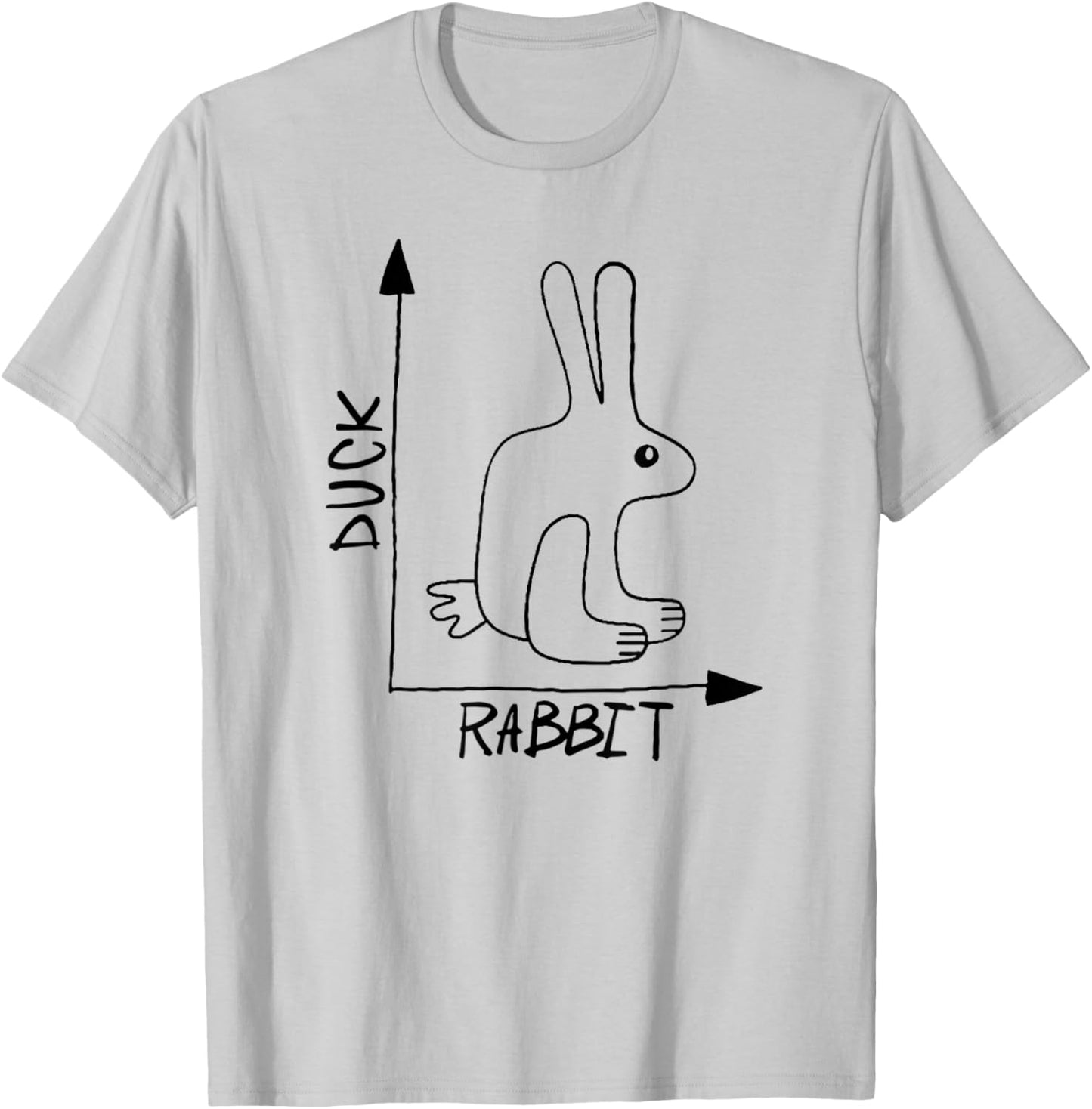 Funny Science Nerd Physics Math Geek Teacher Rabbit Duck T-Shirt - T-Shirt | Ash