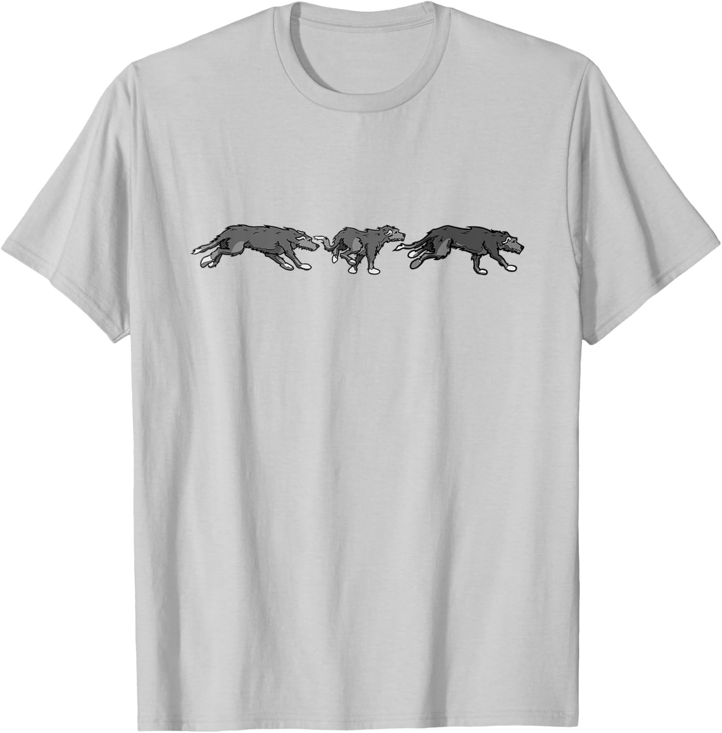 Wolfhounds Running T-Shirt - T-Shirt | Ash