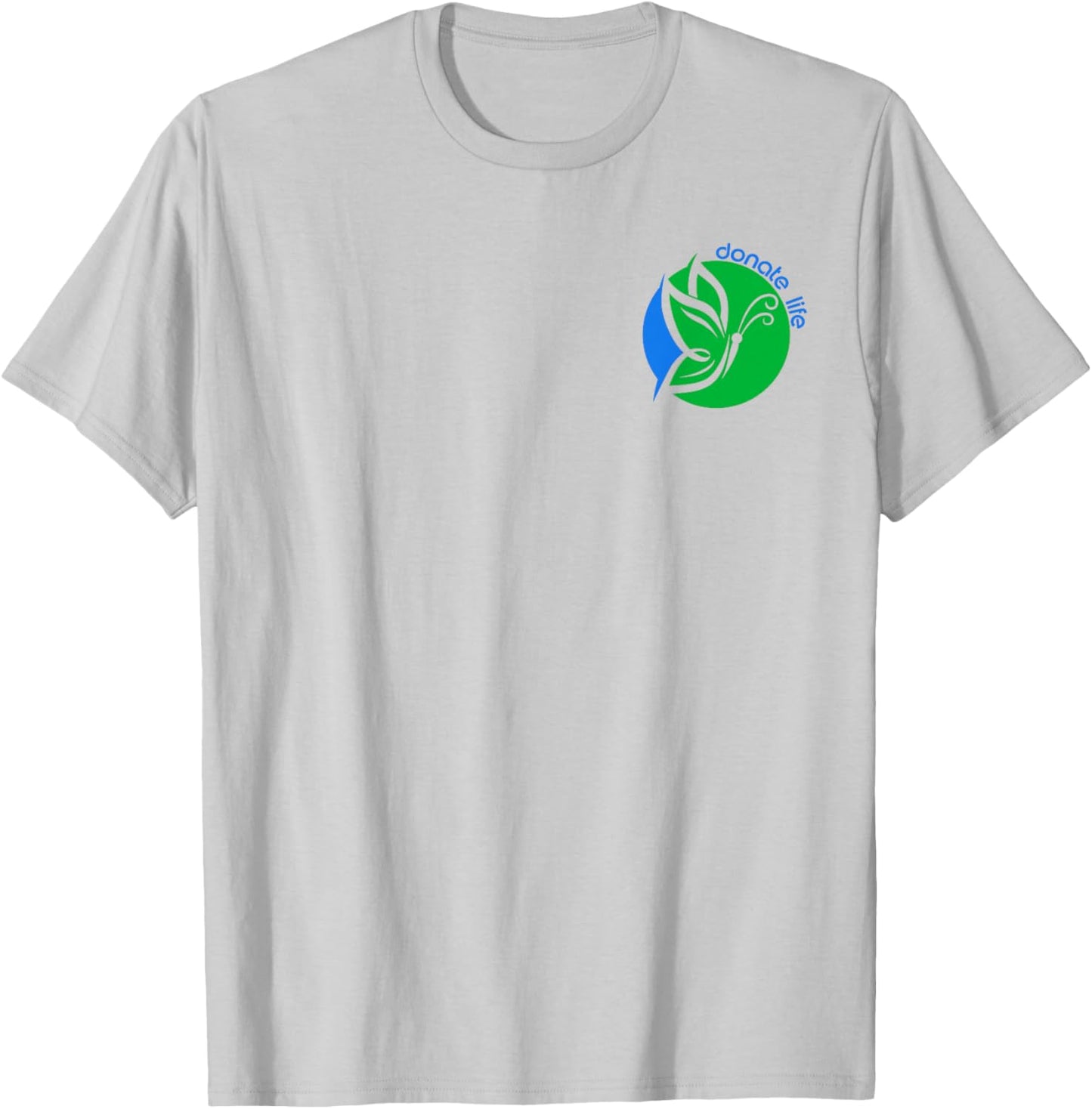 Organ Donor Awareness a Butterfly and Organ Donation Logo T-Shirt - T-Shirt | Ash