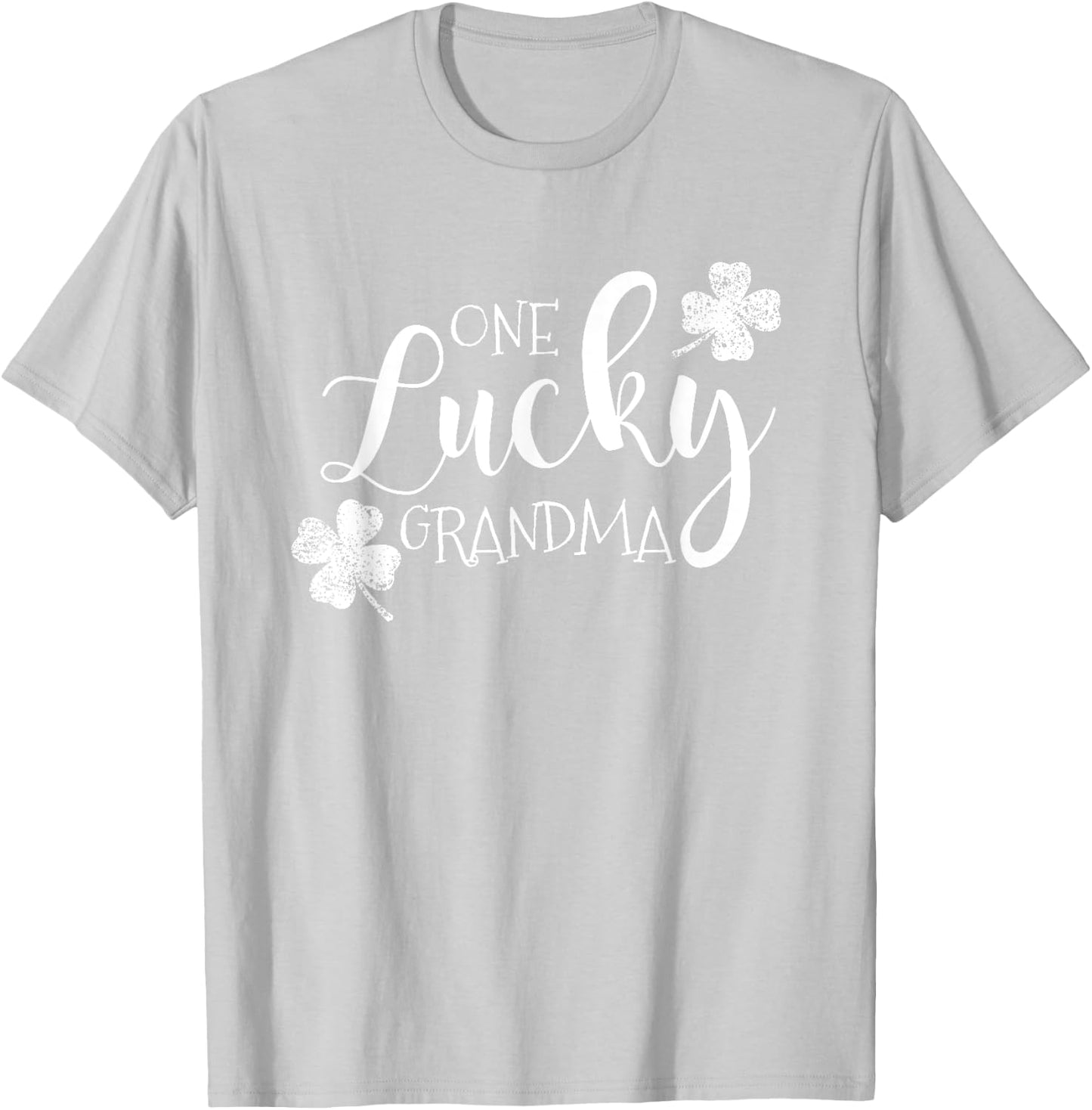 One Lucky Grandma, Four Leaf Clover, Saint Patrick's Day T-Shirt - T-Shirt | Ash