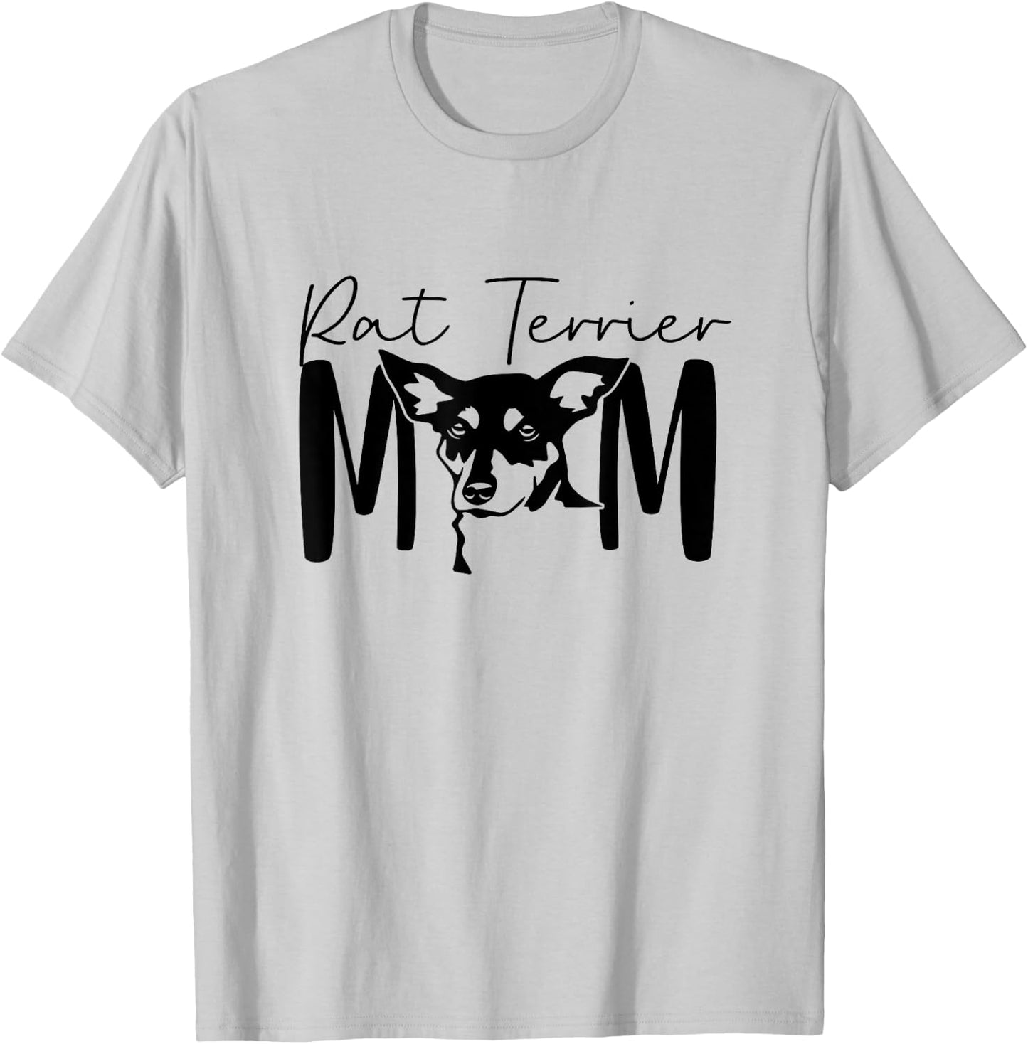 Rat Terrier Mom Gift Rat Terrier Dog Lover Dog Lady T-Shirt - T-Shirt | Ash