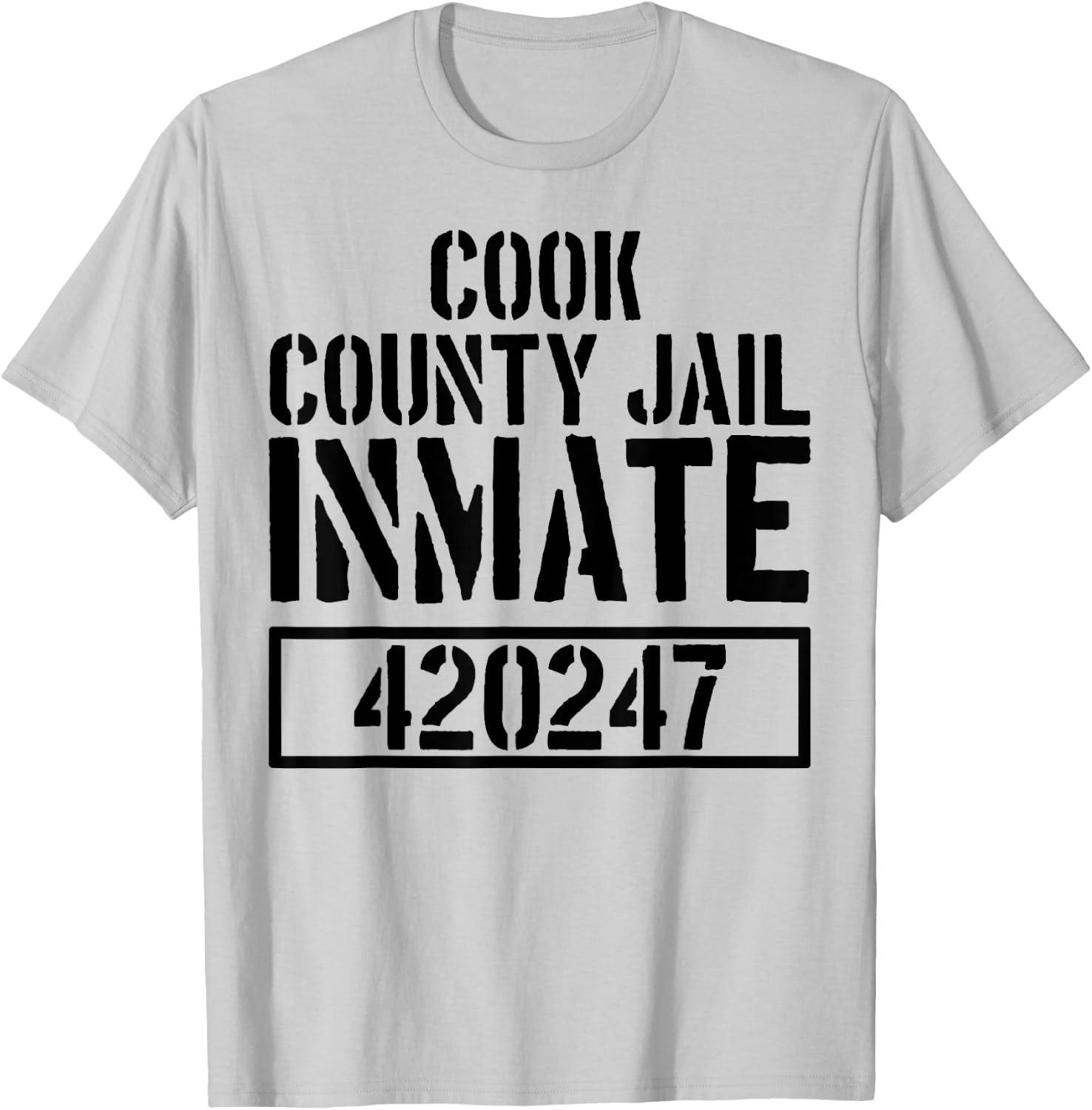 Cook County Jail Inmate T Shirt - Prison Halloween Costume T-Shirt - T-Shirt | Ash