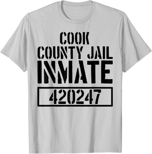 Cook County Jail Inmate T Shirt - Prison Halloween Costume T-Shirt - T-Shirt | Ash