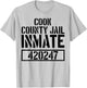 Cook County Jail Inmate T Shirt - Prison Halloween Costume T-Shirt - T-Shirt | Ash