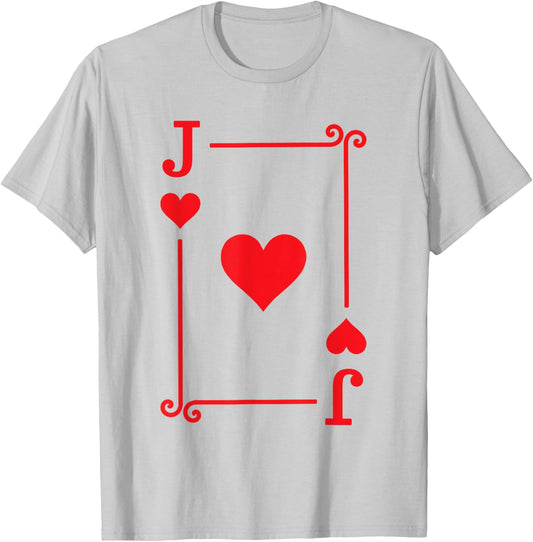 Playing Card Costume Jack Hearts Card - White, Small, -Kids T-Shirt - T-Shirt | Ash