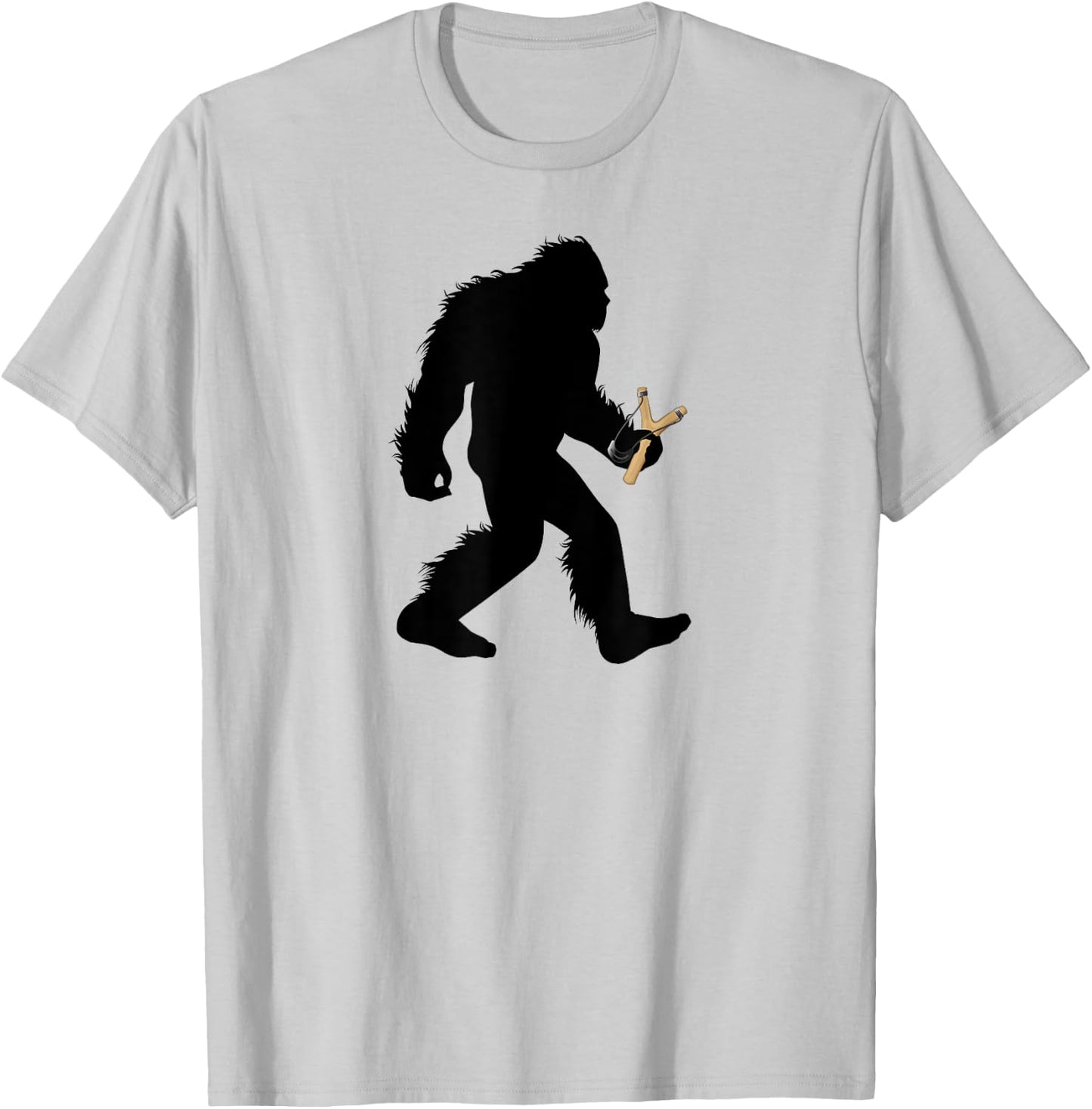 Bigfoot Slingshot , Sasquatch Slingshotting Gift T-Shirt - T-Shirt | Ash