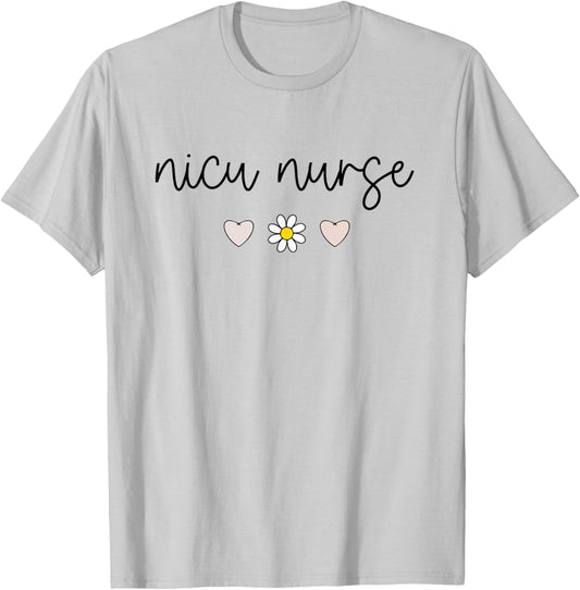 NICU Nurse Neonatal ICU Nurse Infant Care Specialist Newborn T-Shirt - T-Shirt | Ash