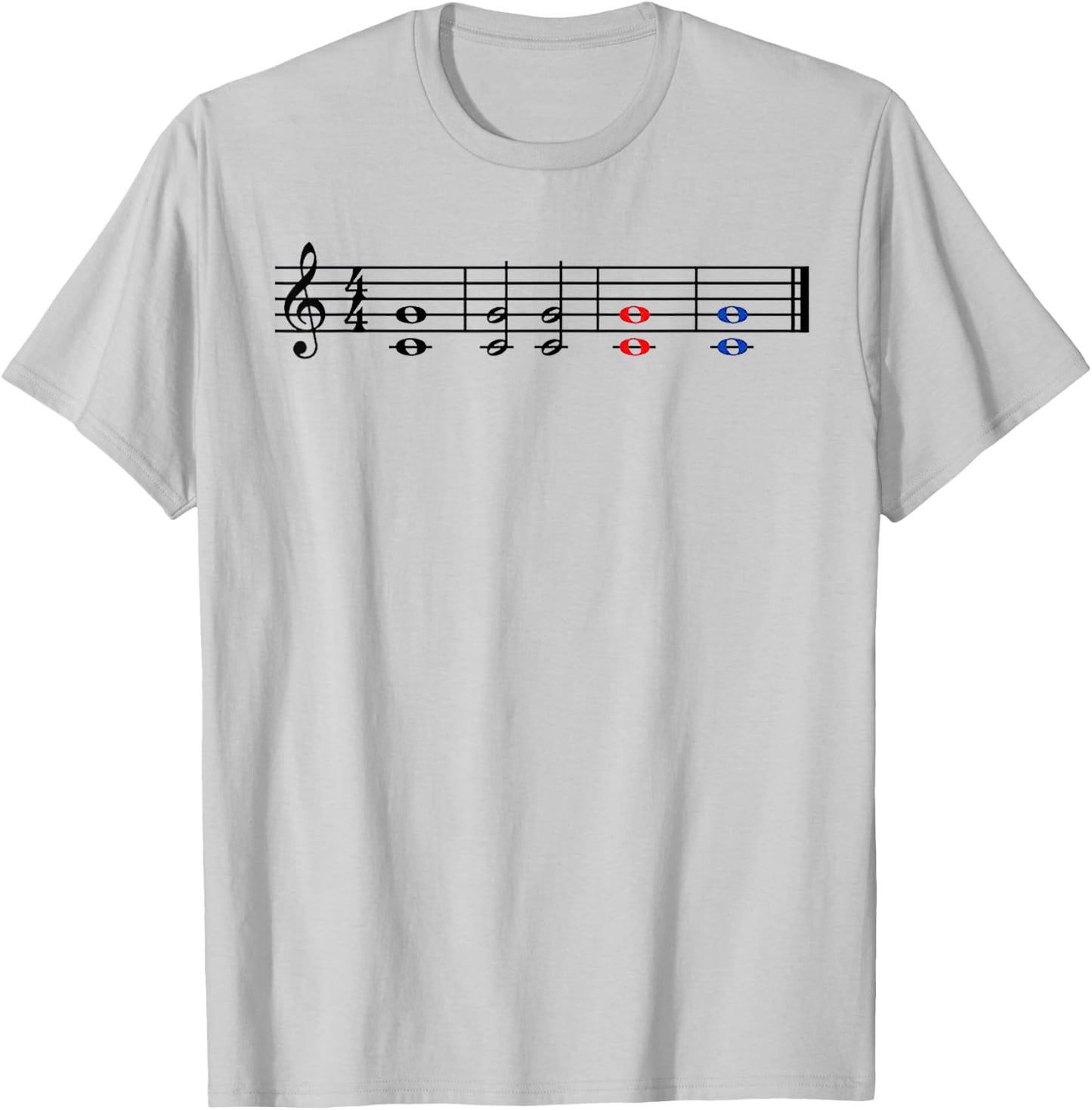 One Fifth Two Fifth Red Fifth Blue Fifth Music Teacher Men Women T-Shirt - T-Shirt | Ash