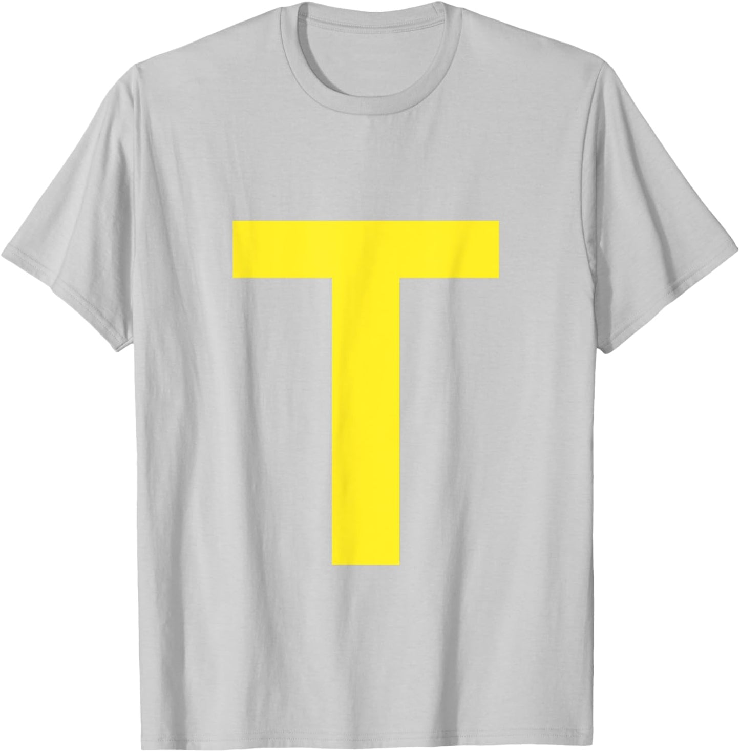 Letter T in Yellow on Green Costume Halloween Party T-Shirt - T-Shirt | Ash