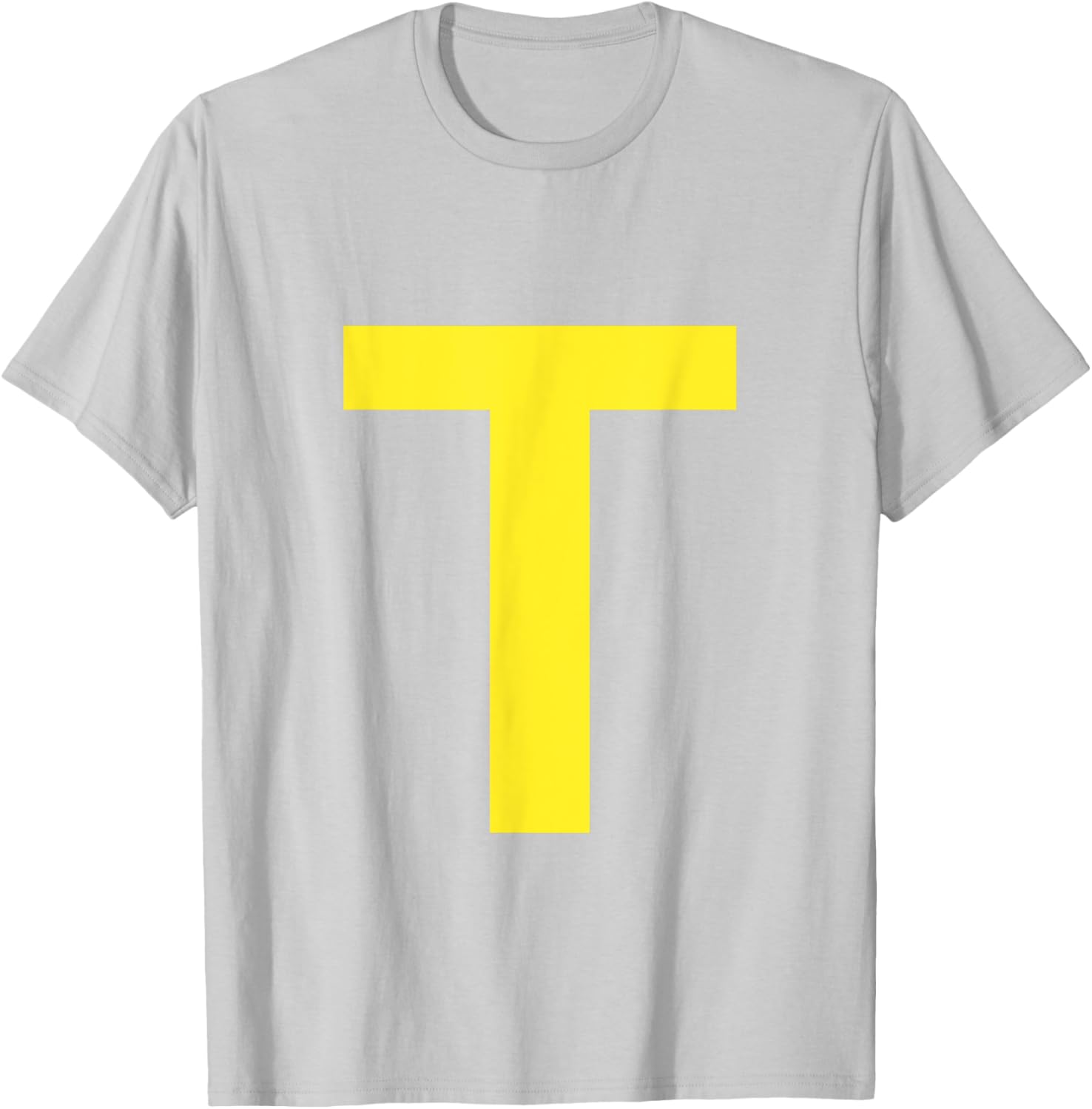 Letter T in Yellow on Green Costume Halloween Party T-Shirt - T-Shirt | Ash