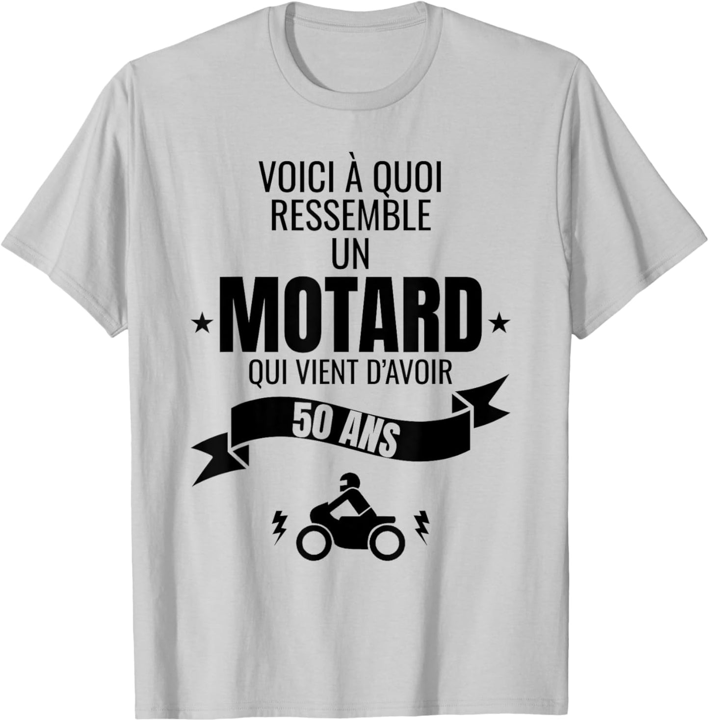 Gift for a biker humour man original 50 years T-Shirt - T-Shirt | Ash