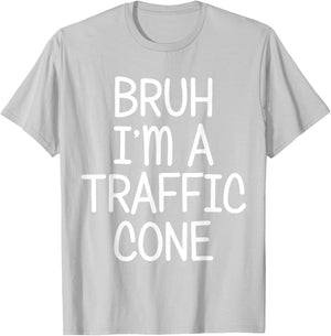 Pretend I'm A Traffic Cone Funny Lazy Halloween Costume T-Shirt - T-Shirt | Ash