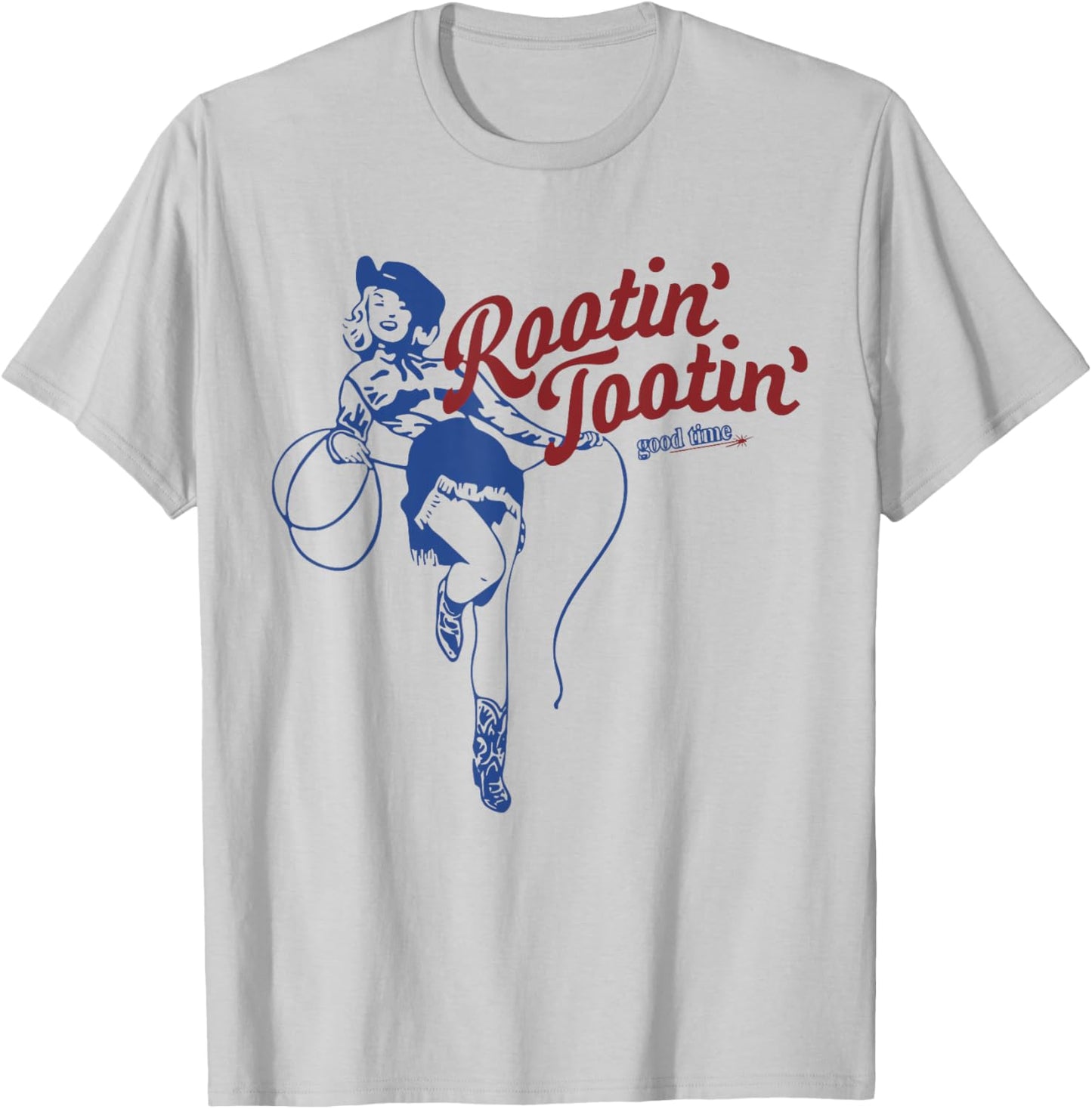 Rootin Tootin Good Time Cowgirl Funny Saying T-Shirt - T-Shirt | Ash