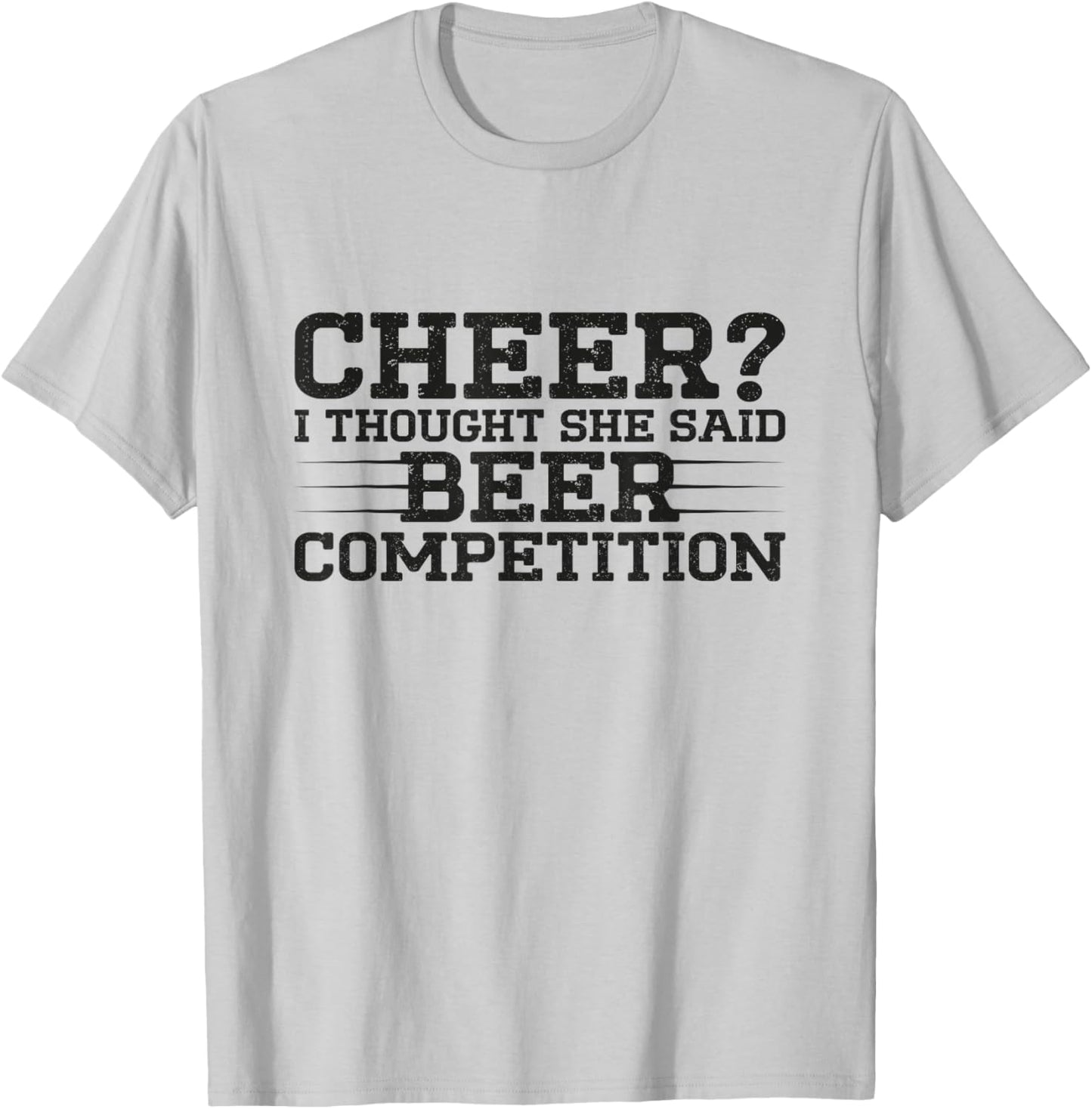 Funny Cheer Dad Art For Beer Lover Cheerleader Father Saying T-Shirt - T-Shirt | Ash