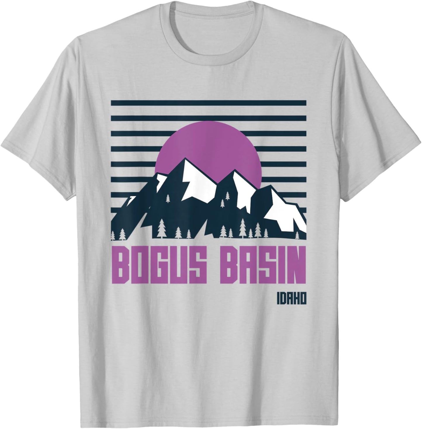 Bogus Basin Mountains Idaho Hiking Outdoors T-Shirt - T-Shirt | Ash
