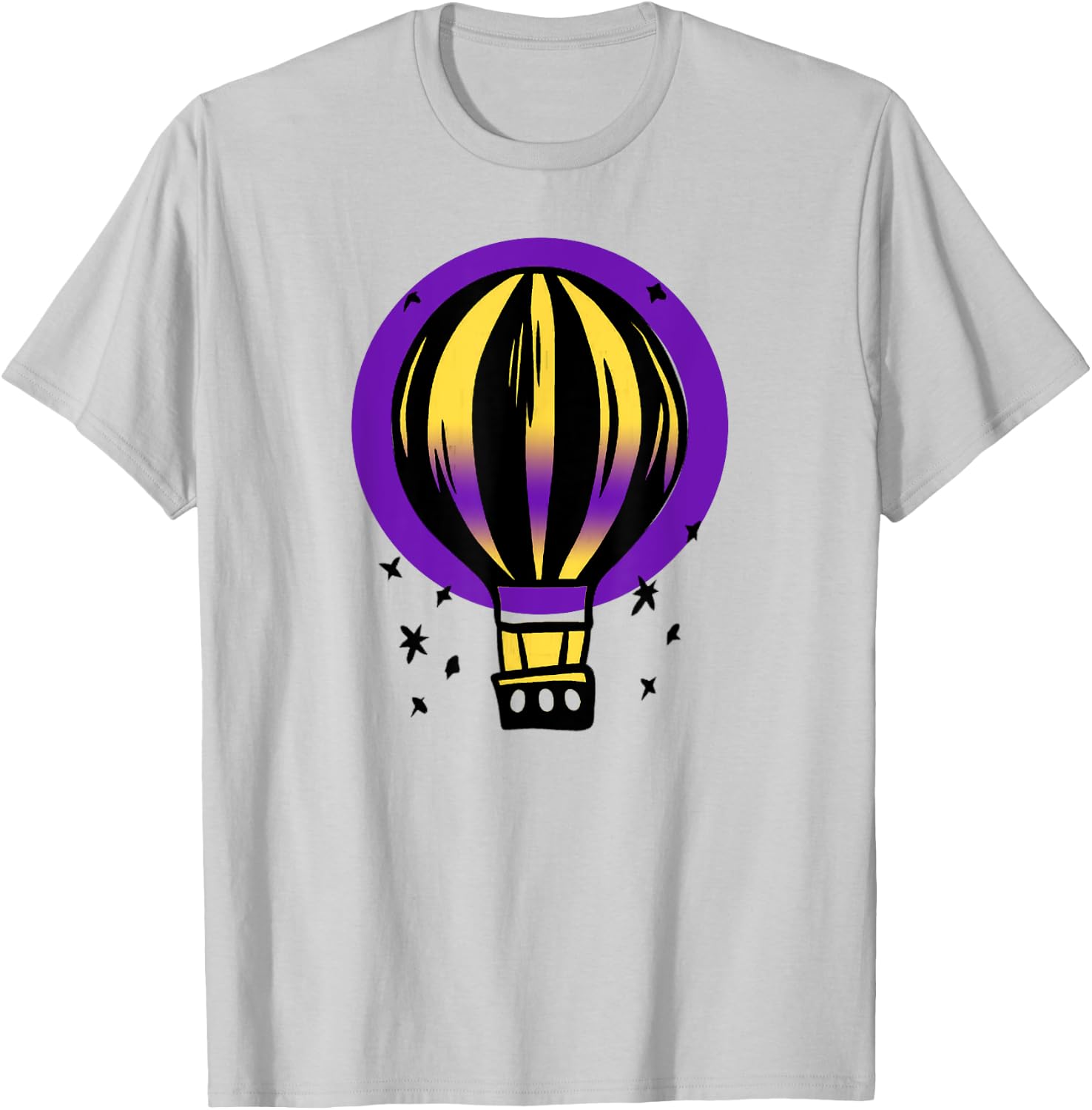 Intersex Pride Hot Air Balloon LGBT Intersex Flag Outdoor T-Shirt - T-Shirt | Ash