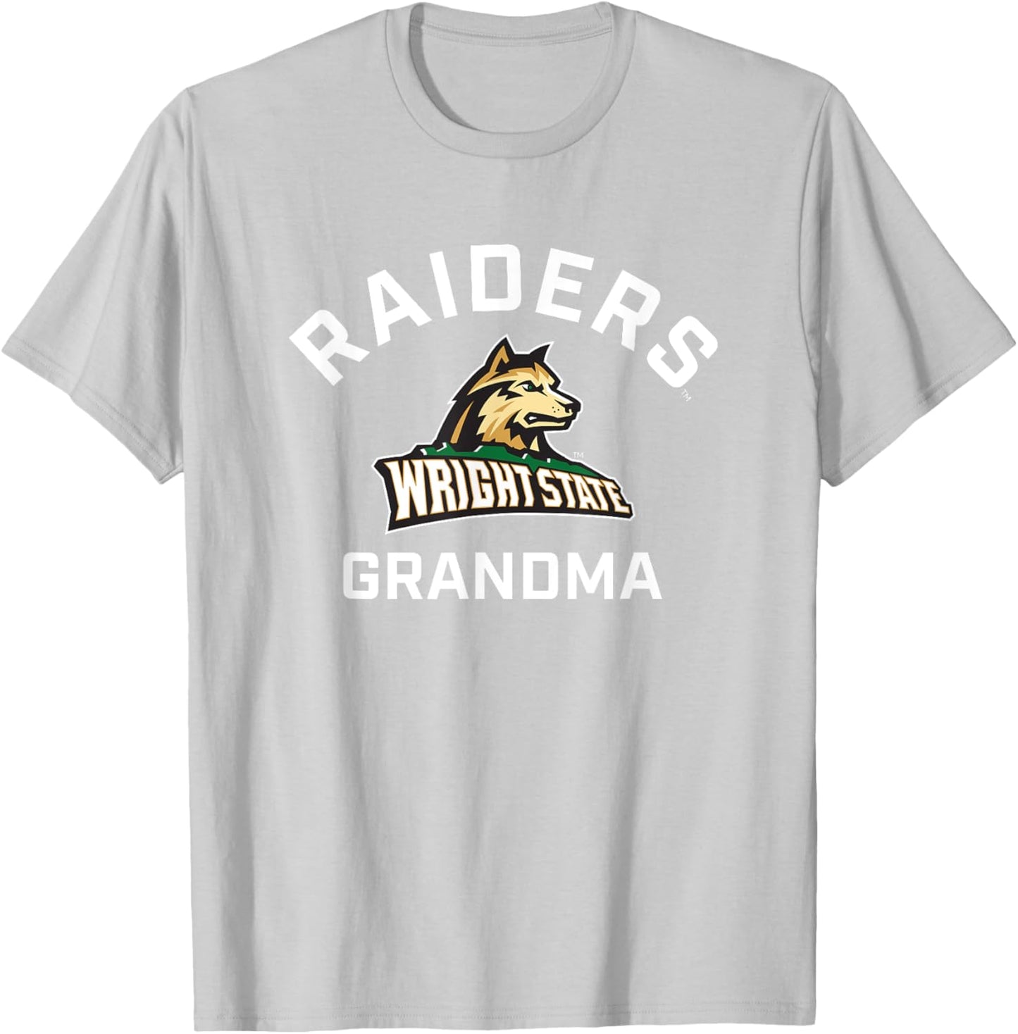Wright State University WSU Raiders Arched Grandma T-Shirt - T-Shirt | Ash