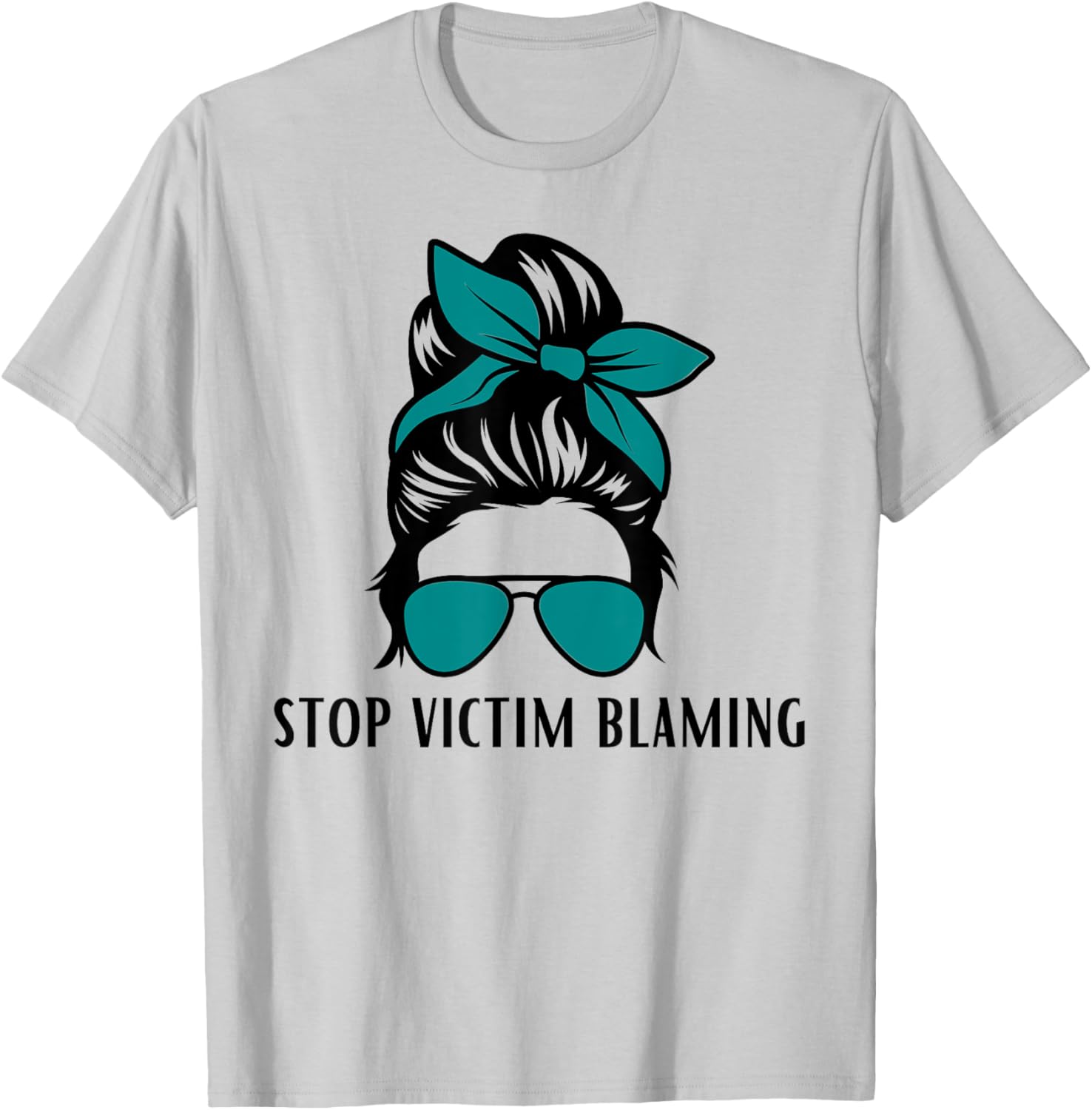 Stop Victim Blaming Sexual Assault Awareness Month T-Shirt - T-Shirt | Ash