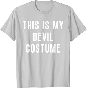 This Is My Devil Costume Halloween Funny Lazy Kids Adult T-Shirt - T-Shirt | Ash