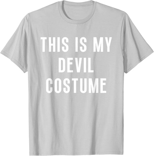 This Is My Devil Costume Halloween Funny Lazy Kids Adult T-Shirt - T-Shirt | Ash