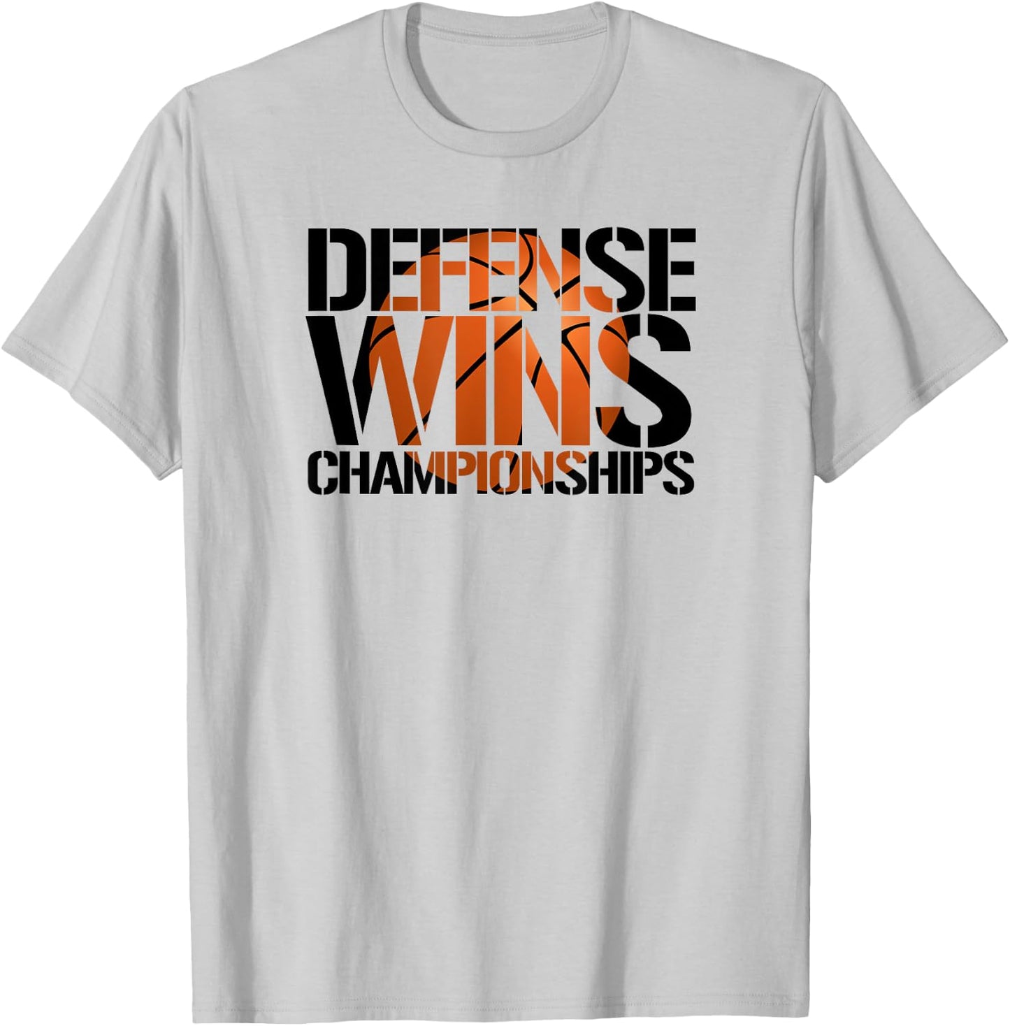 Defense Wins Championships basketball team logo T-Shirt - T-Shirt | Ash